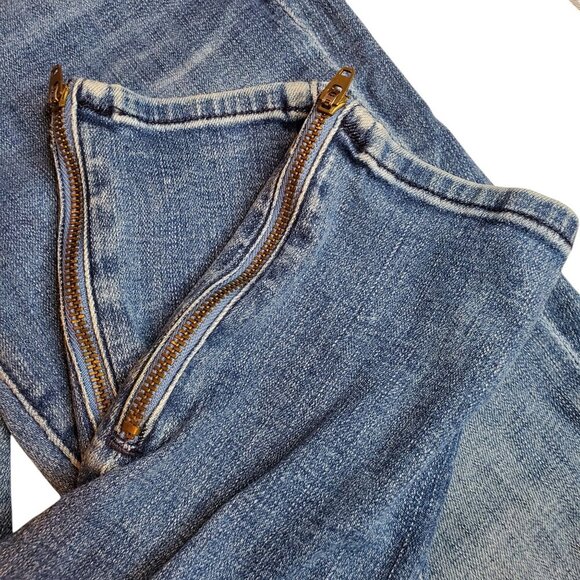 AG ADRIANO GOLDSCHMIED SZ 26R Women's Skinny Ankle Zip Stretch Blue Jeans - Picture 6 of 10